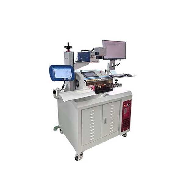 Automatic wire stripping cutting and UV laser marking machine